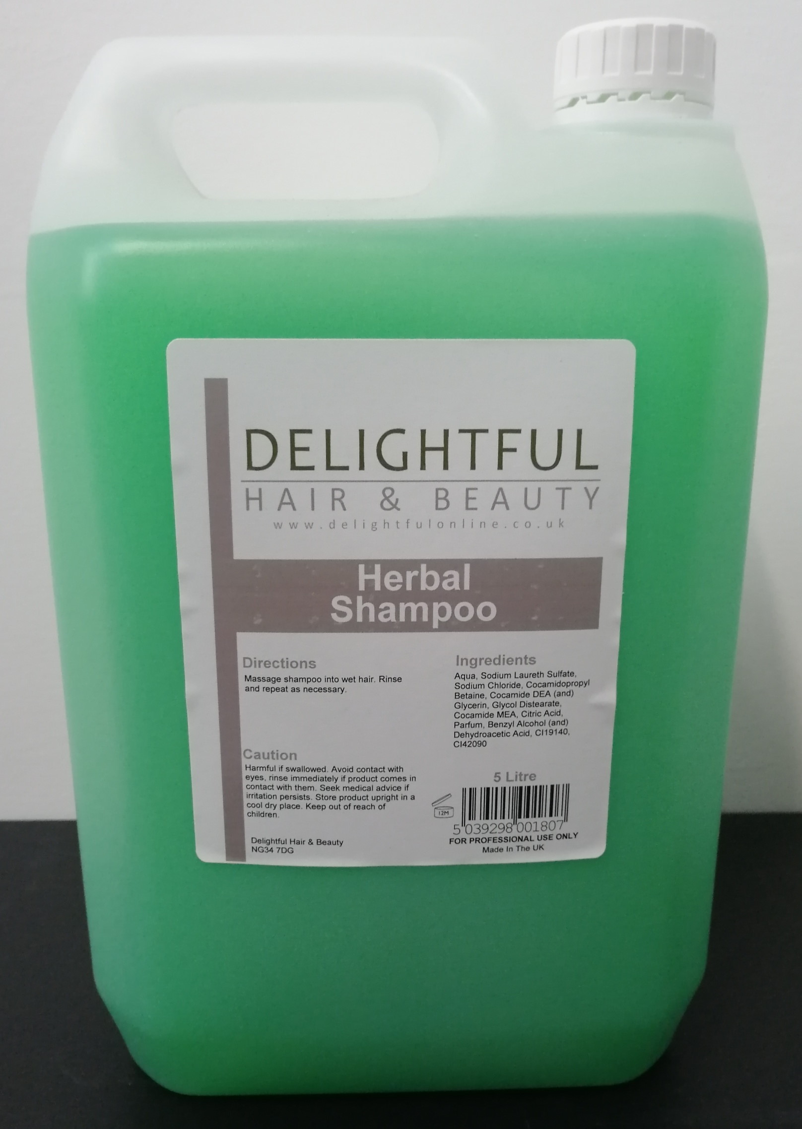 Delightful Herbal Salon Quality Shampoo (5L)