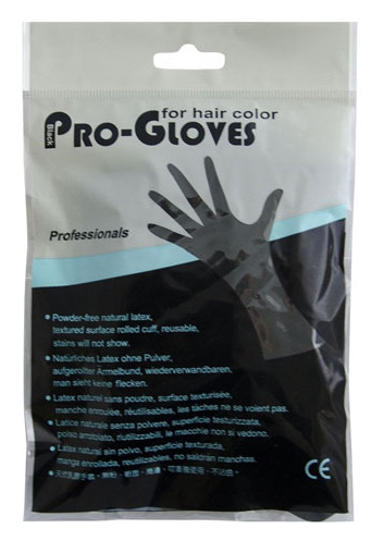 REUSABLE- Black Durable Latex Pro Gloves (1 Pair) Small