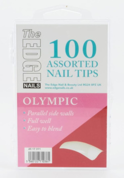 The Edge Olympic Nail Tips 100 Assorted Tips