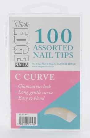 The Edge C Curved Tips 100 Asstd