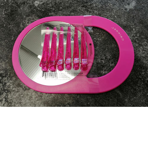 Cricket Pink Back Mirror With Clips