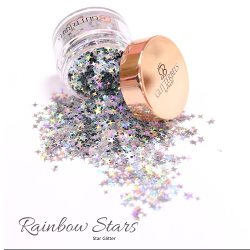Glitterbels Loose Glitters - Rainbow Stars - Medium
