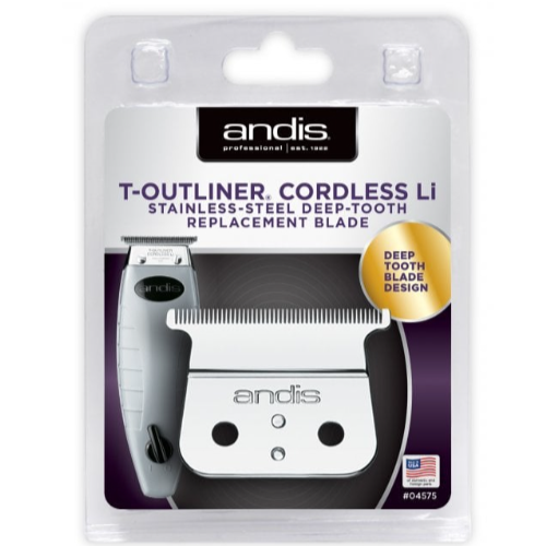 ANDIS Deep Tooth Stainless Steel Cordless T-Outliner Replacement Blade
