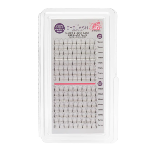 The Eyelash Emporium Special Effects Pre-Made 'Mink' Fans 4D C-Curls Lashes 0.10