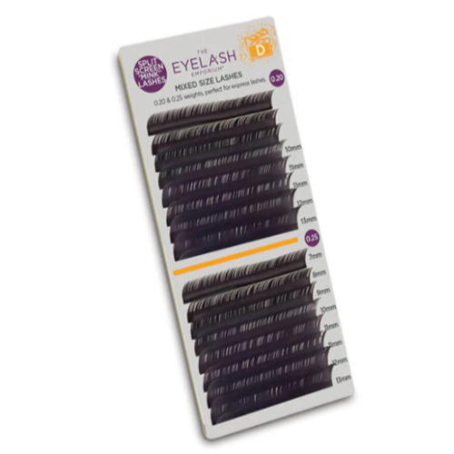 The Eyelash Emporium Split Screen 'Mink' D Lashes 0.20 & 0.25 Mixed Lengths