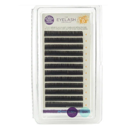 The Eyelash Emporium Full Screen 'Mink' D Lashes  0.07 10mm