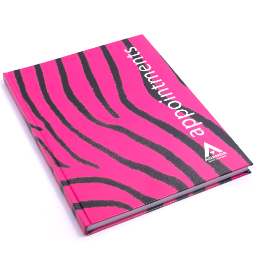 Appointment Book 6 Assistant - Pink/Black Zebra Print