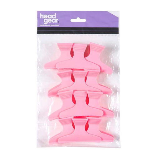 HeadGear Large Butterfly Clamps (12 Pack) - Light Pink