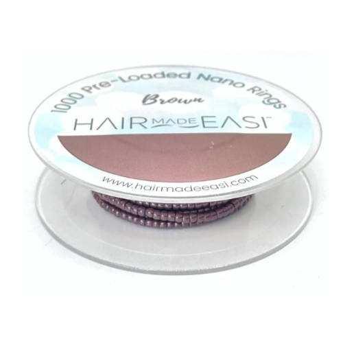 Hair Made Easi - Pre Loaded Nano Rings - Brown