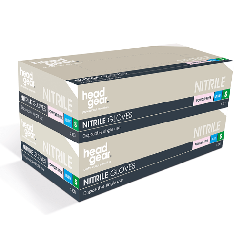 Head Gear Nitrile Gloves Powder Free - Pink (Medium)