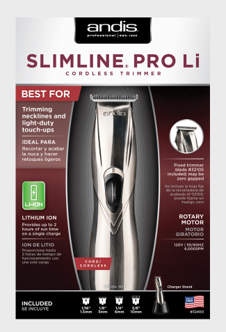 ANDIS Slimline Pro Li T-Blade Trimmer Chrome