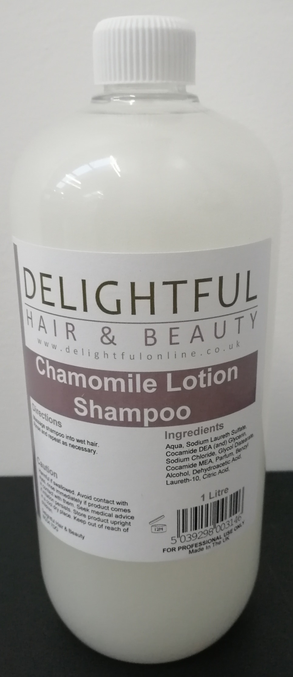 Delightful Calming Chamomile Premium Quality Salon Shampoo (1L)