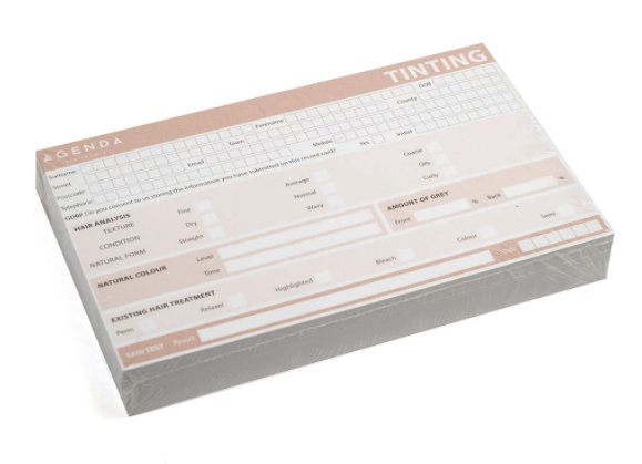 Agenda Tinting Record Cards