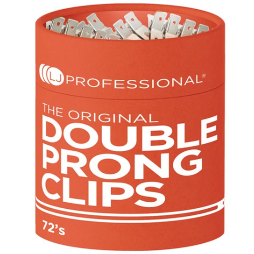 LJ Professional Curl Clips - Double Prong x72