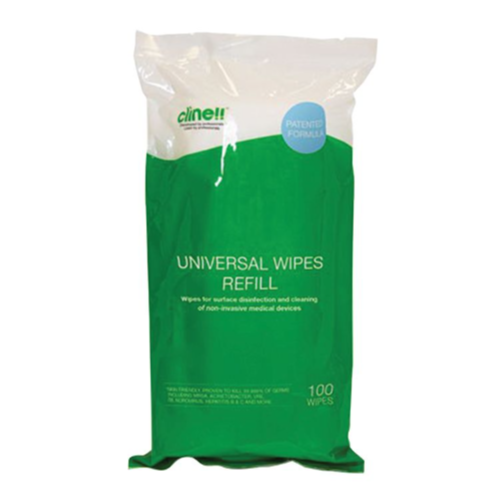 Clinell Universal Sanitising Wipes Canister Refill 100 Wipes