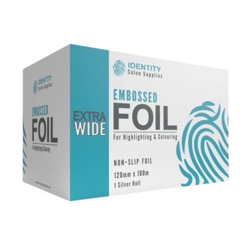 Identity Extra Wide Embossed Foil 120mm x 100m - Silver