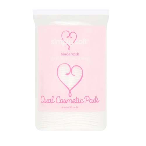 Vitale Simply Soft Oval Cosmetic Pads - 50 Pack