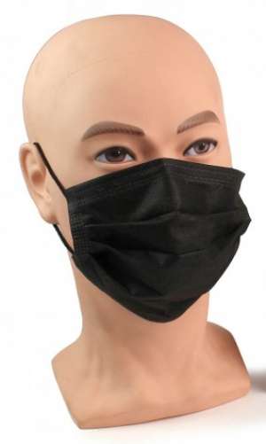 Black Surgical Face Masks - Type IIR Certified x 50