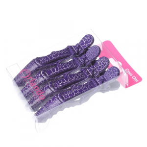 Croco Clips - Purple Crackled 4Pk