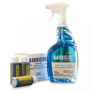 Barbicide spray bottle and concentrate bullets