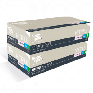 Head Gear Nitrile Gloves Powder Free - Pink (Small)