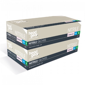 Head Gear Nitrile Gloves Powder Free - Pink (Medium)