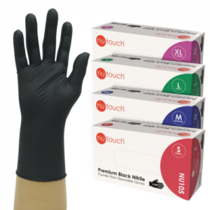 Nutouch Premium Black Nitrile Powder Free Disposable Glove
